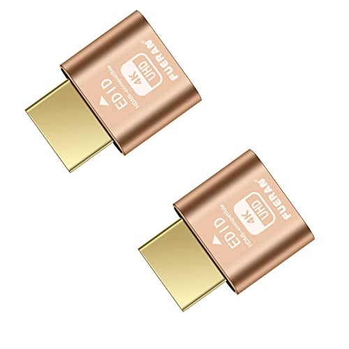 FUERAN 4K HDMI Dummy Plug, Virtual Monitor Emulator, Headless Display Adapter, EDID Emulator, Supports 4096x2160@60Hz, 3840x2160@60Hz, 2560x1440@60Hz for Windows, Mac, Linux – Plug & Play (2P) - Image 1