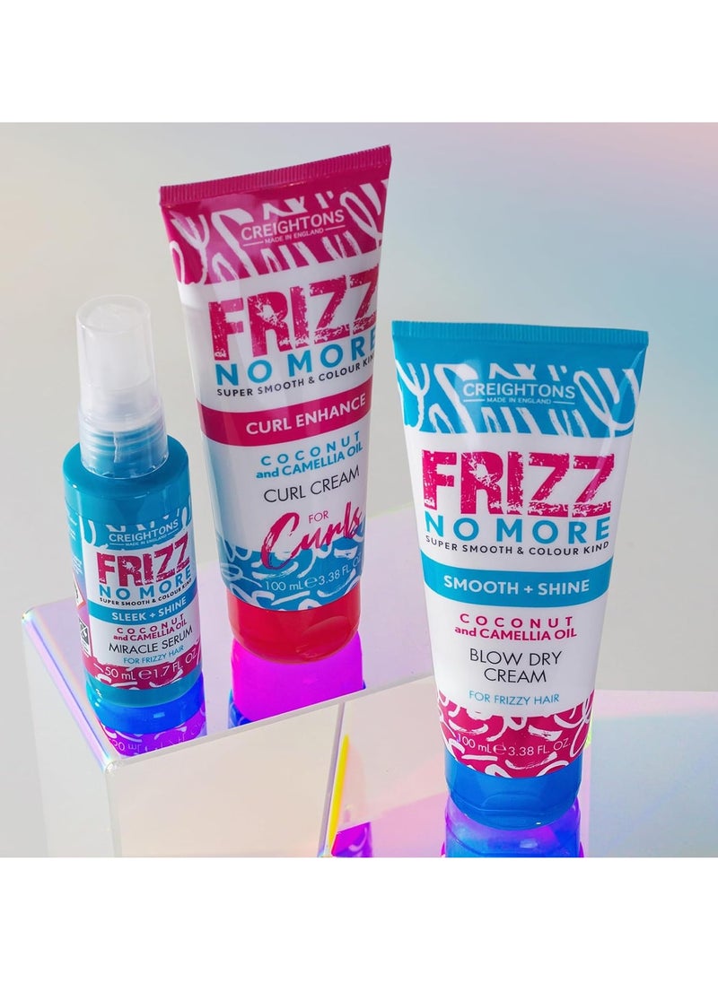 Creightons - Frizz No More Curl Enhance Curl Cream 100ml Reduces Frizz Defines Curls and Adds Glossy Shine with Coconut and Camellia Oil Humidity Defence Colour Kind All Hair Types - Image 1