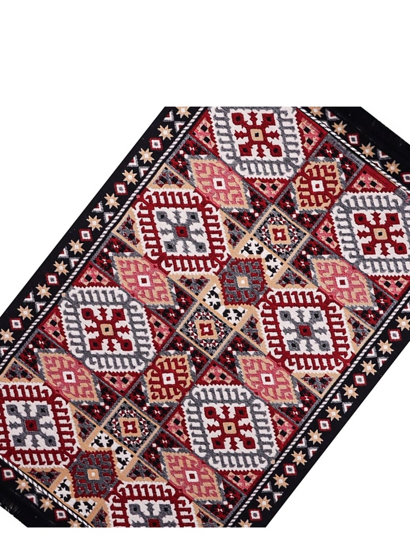 BiggHome Area Rug 80x150cm, Made in Turkey, Indoor Area Rug, Carpet for Home, Machine Washable, Durable, Ethnic-Inspired Pattern for Living Room - SA25EU - Image 3