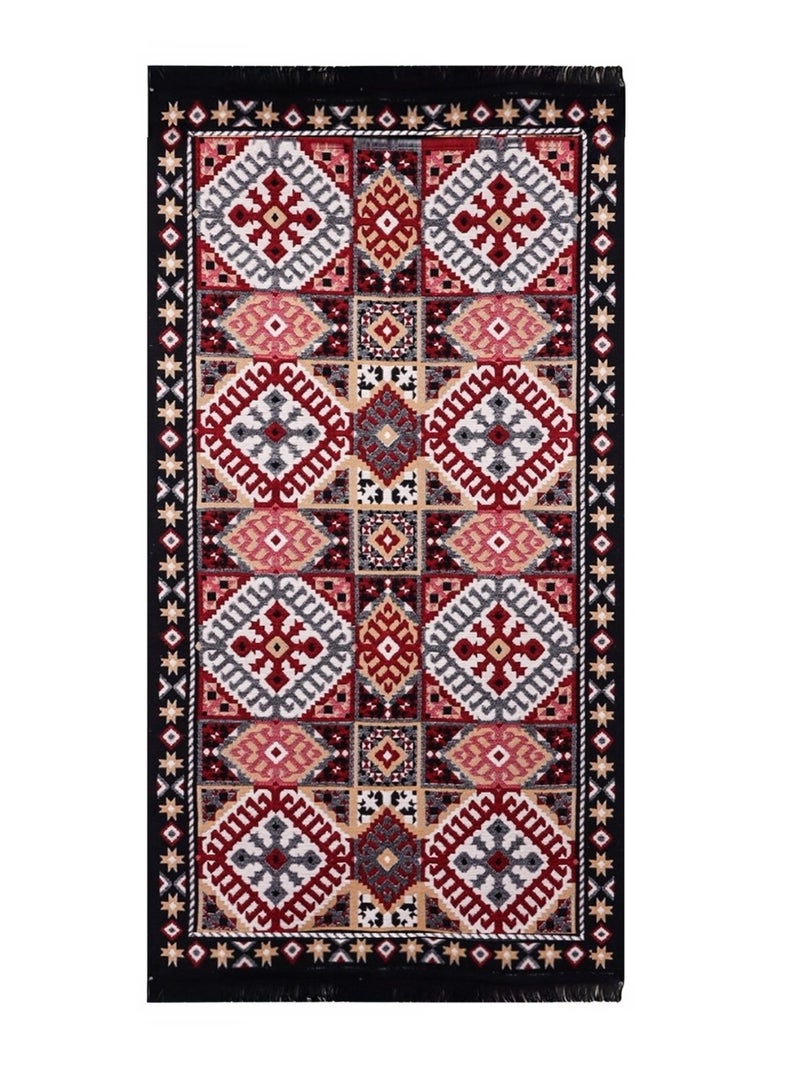 BiggHome Area Rug 80x150cm, Made in Turkey, Indoor Area Rug, Carpet for Home, Machine Washable, Durable, Ethnic-Inspired Pattern for Living Room - SA25EU - Image 2