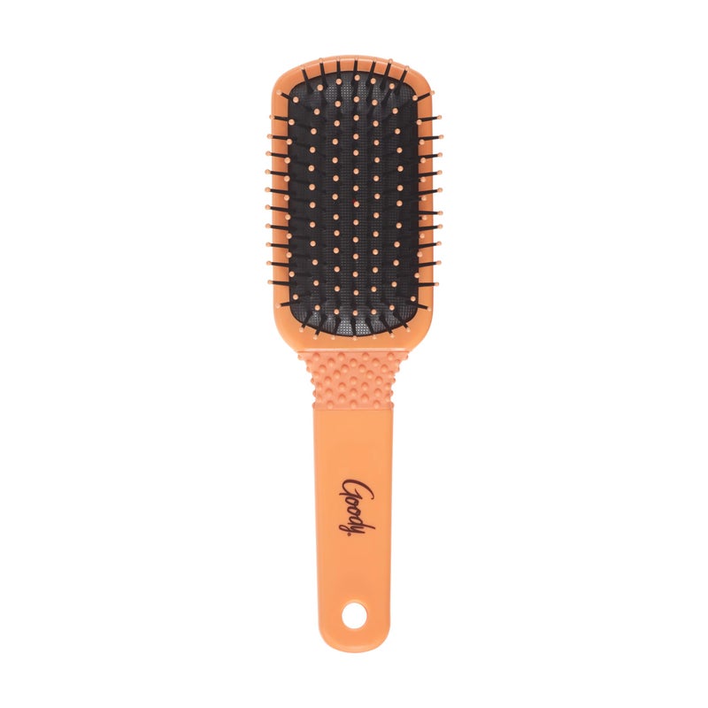 Goody Style Boost Mini Paddle Brush, Cushion Detangler Brush with Flexible Bristles, Use as a Detangling Brush or Styling Brush, Hair Brush to Tackle Tangles, Knots & Reduce Frizz, Coral - Image 5
