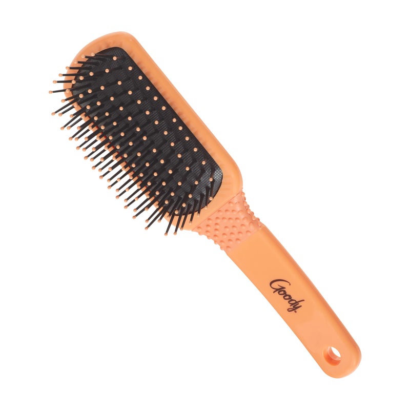Goody Style Boost Mini Paddle Brush, Cushion Detangler Brush with Flexible Bristles, Use as a Detangling Brush or Styling Brush, Hair Brush to Tackle Tangles, Knots & Reduce Frizz, Coral - Image 4