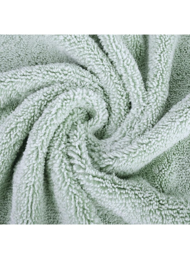 3 Pack Quick Dry Lint Free Microfiber Bath Towel Set, Sea Green - Image 2