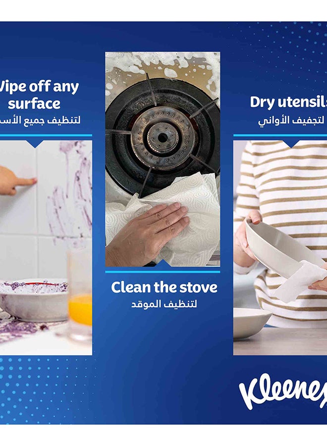 Kleenex Multi Purpose Kitchen Tissue Paper Towel, 2 PLY, 8 Rolls x 40 Sheets, Absorbent Towels for all Surfaces - Image 5