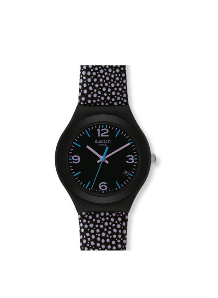 Swatch Unisex Purple Drops Quartz Movement Water Resistant Wrist Watch - 43 Mm  - Image 1
