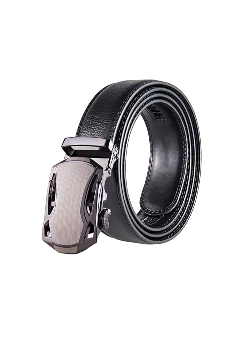 Excefore - Men's Belt, Leather Ratchet Dress Belt Adjustable Sliding Buckle, Automatic Buckle (2 PCS) - Image 1