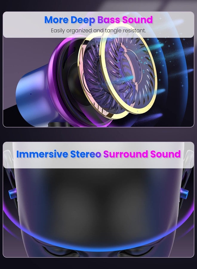 iMangoo Design for Apple Headphones MFi Magnetic Wired Earbuds HiFi Stereo Bass Headset Lightning Earphones with Microphone Volume Control for iPhone 14 Plus 13 Pro Max 12 Mini 11 10 XS XR Purple - Image 5