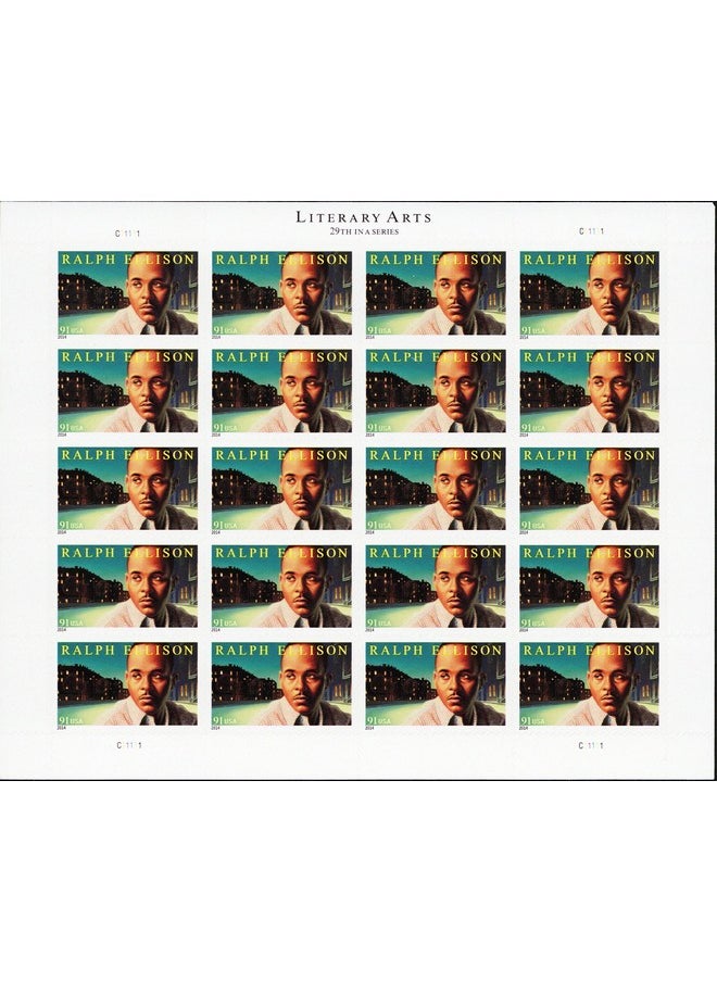USPS Ralph Ellison Literary Arts Sheet Of 20 Forever Postage Stamps Scott 4866 By Usps  - Image 2