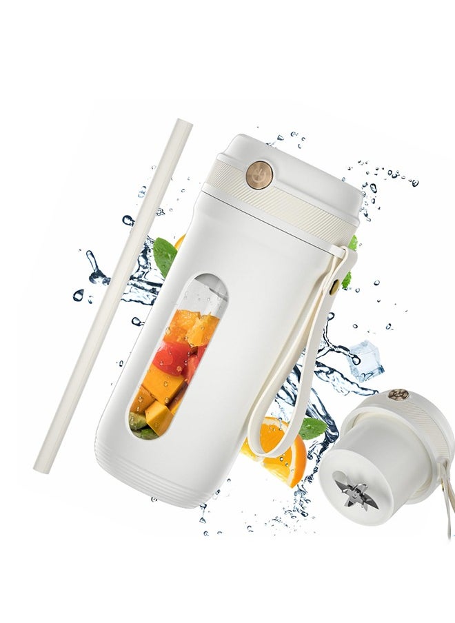 Joshberg Portable Electric Juicer Blender Mini Fruit Mixers Multifunction Juice Maker Ice Crusher with Stainless Steel Blades 350ml  - Image 1