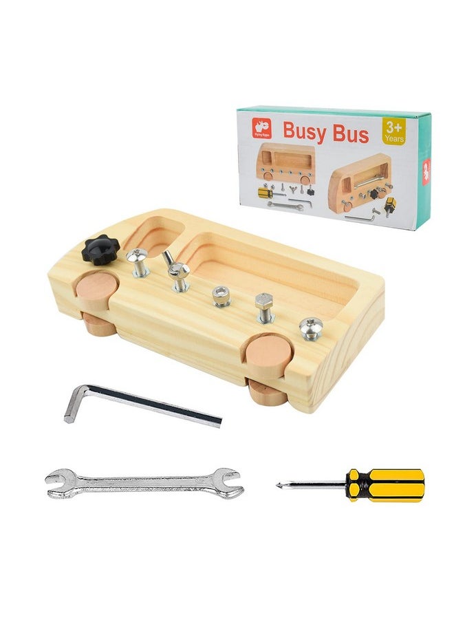 locisne Montessori Screw Driver Board For Kids Basic Skills Montessori Materials Basic Skills Educational Learning Toys Wooden Sensory Real Tool Classroom Stem Gift For 3 4 5 Year Old Toddler Boy Girl  - Image 1
