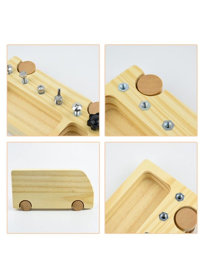 locisne Montessori Screw Driver Board For Kids Basic Skills Montessori Materials Basic Skills Educational Learning Toys Wooden Sensory Real Tool Classroom Stem Gift For 3 4 5 Year Old Toddler Boy Girl  - Image 4