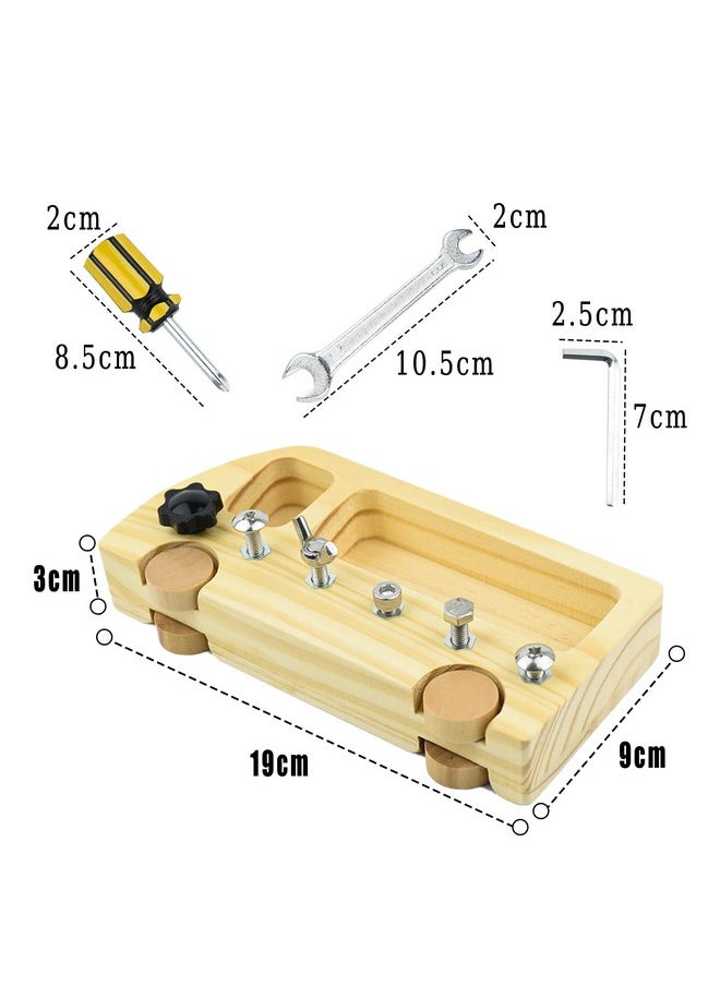 locisne Montessori Screw Driver Board For Kids Basic Skills Montessori Materials Basic Skills Educational Learning Toys Wooden Sensory Real Tool Classroom Stem Gift For 3 4 5 Year Old Toddler Boy Girl  - Image 5