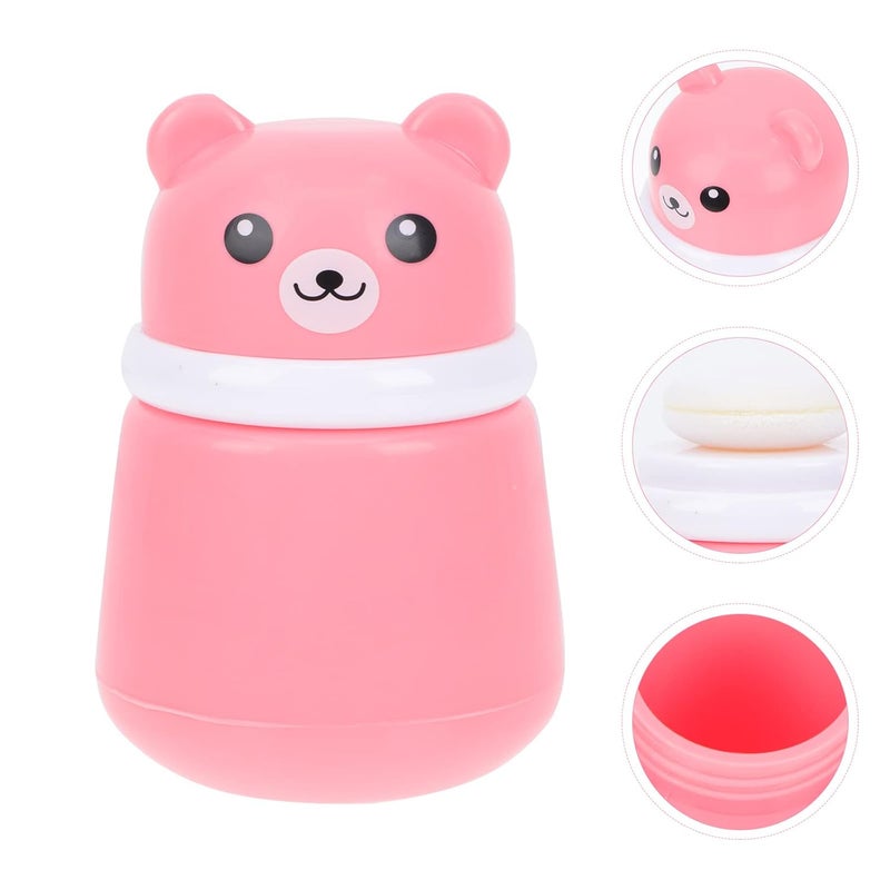 comfrt Cartoon Bear Baby Powder Box Creative Talcum Powder Case Empty Powder Puff Box - Image 3