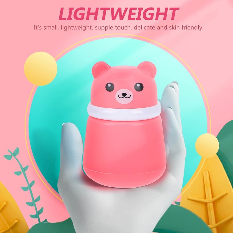 comfrt Cartoon Bear Baby Powder Box Creative Talcum Powder Case Empty Powder Puff Box - Image 5