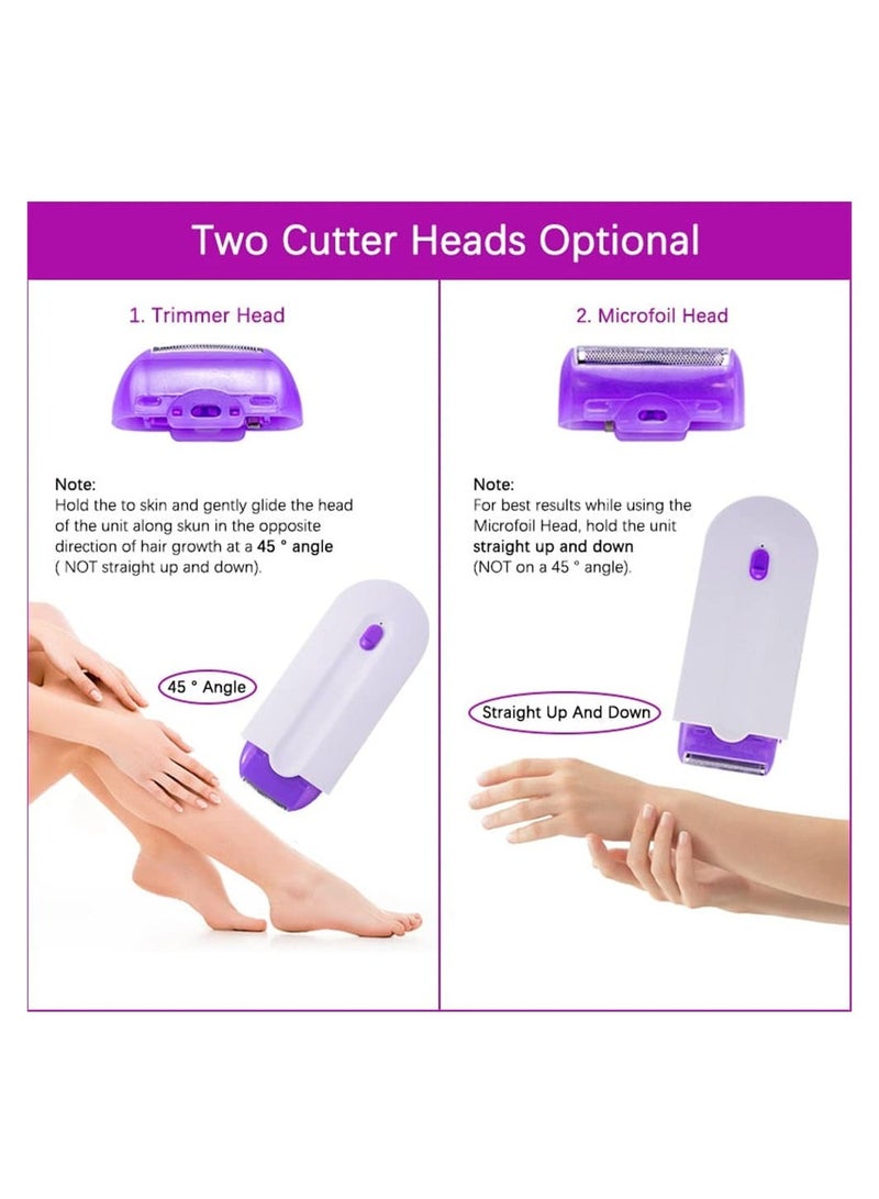Zikra Rechargeable Epilator Remover Smooth Touch Painless Hair Removal Instant Pain Free Razor Sensor Light Technology Remove Flawless Facial Apply to Any Part of The Body - Image 4