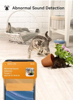 IMOU Ranger 2 Indoor WiFi 2K Live Cam, 8x Digital Zoom, Motorized Pan and Tilt with 360° Coverage View, Accurate Human and Pet Detection, Smart Night Vision (Up to 10m), Privacy Mode, Smart Tracking, Two-Way Talk, MicroSD Slot (up to 256 GB)  - Image 4