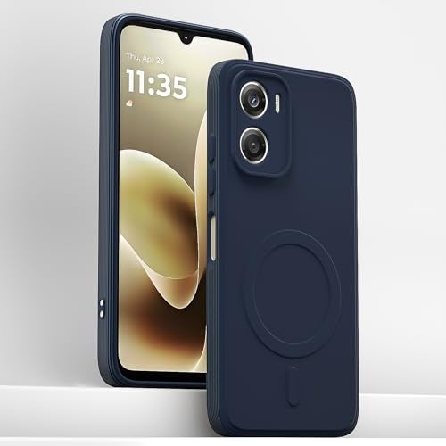 Pikkme Back Cover for Motorola Moto G06 Power Soft Matte Silicone Mag-Safe Design (Mag-Safe Not Support) Camera Protection | Slim Fit Bumper Cover (Blue) - Image 2
