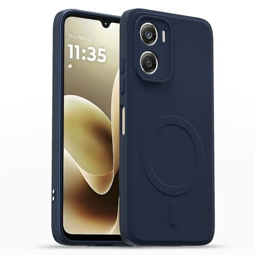 Pikkme Back Cover for Motorola Moto G06 Power Soft Matte Silicone Mag-Safe Design (Mag-Safe Not Support) Camera Protection | Slim Fit Bumper Cover (Blue) - Image 1