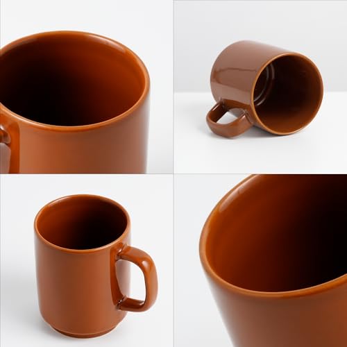 Shay Ceramic Mug, 1 Pc, Brown, 300ml | Glossy Finish | Ceramic Coffee Cup | Porcelain | Microwave Safe (Rise Mug - 1Pc - Brown) - Image 5