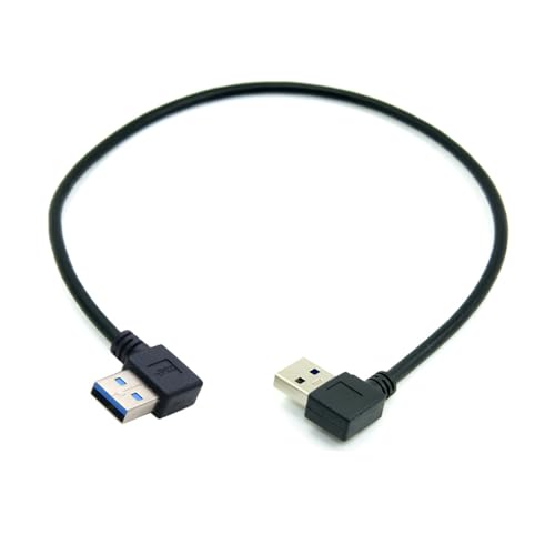JSER USB 3.0 Type A Male 90 Degree Left Angled to USB 3.0 A Type Right Angled Extension Cable Dual Angled Type 20cm - Image 4