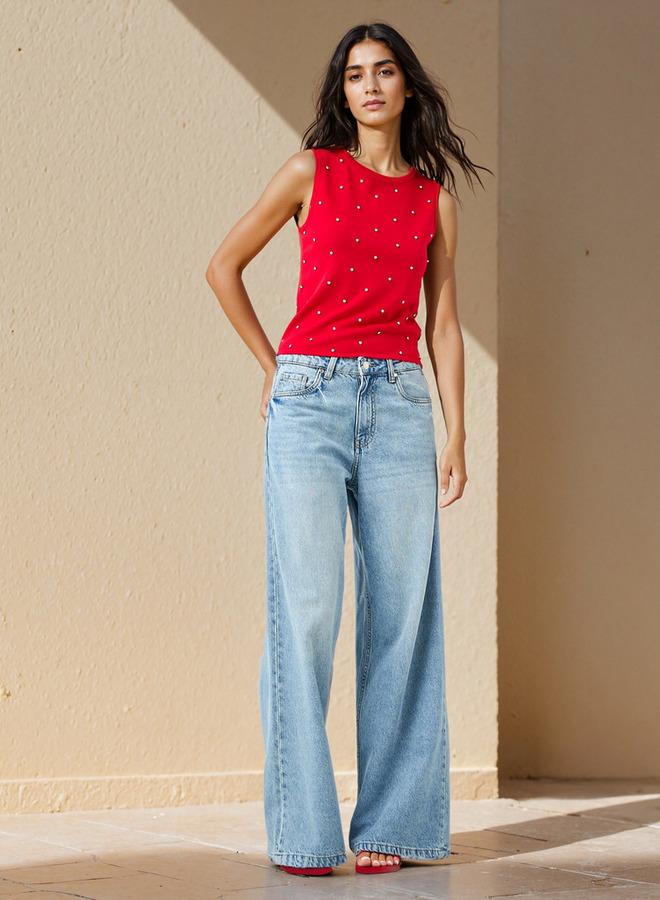 Iconic Stud Embellished Sleeveless Top - Image 2