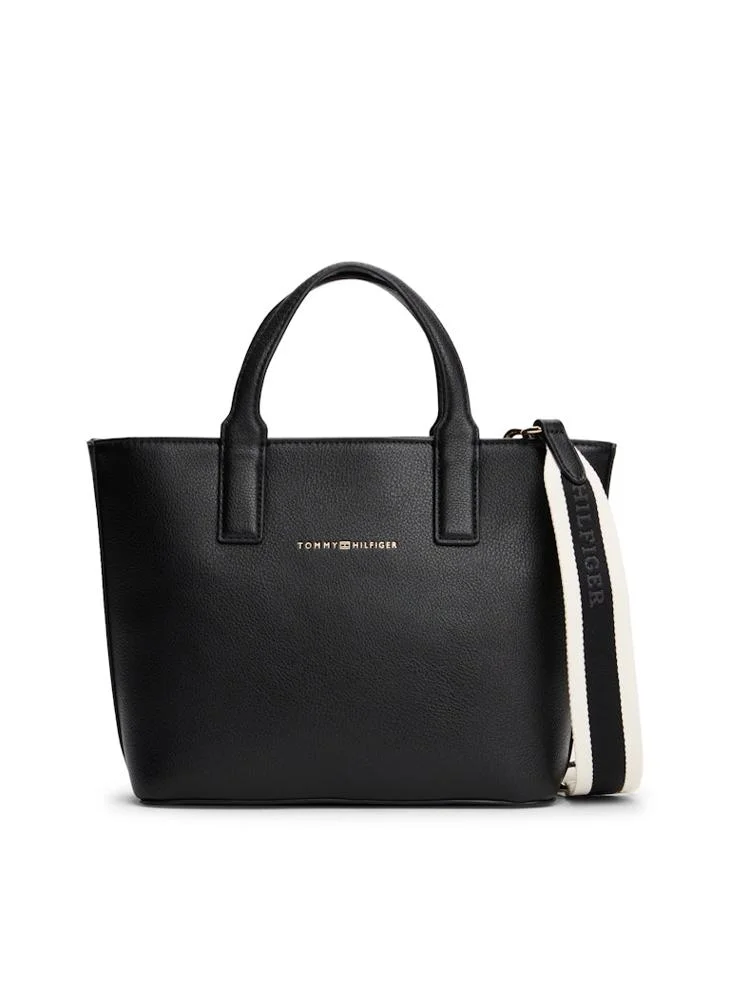 TOMMY HILFIGER Logo Detailed Zip Through Tote