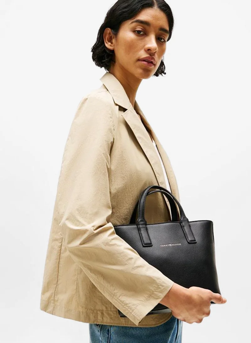 TOMMY HILFIGER Logo Detailed Zip Through Tote