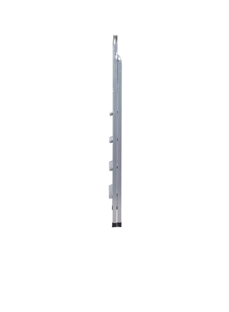 ROBUSTLINE Robustline Heavy Duty Steel Ladder, Ultra Stable Folding Ladder. (5 Step, Silver)  - Image 2