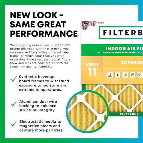 Filterbuy 12x12x1 Air Filter MERV 11 (MPR 1200) Allergen Defense Replacement (4-Pack), Electrostatic Pleated HVAC AC Furnace Filters, Made in USA (Actual Size: 11.75 x 11.75 x 0.75) - Image 3