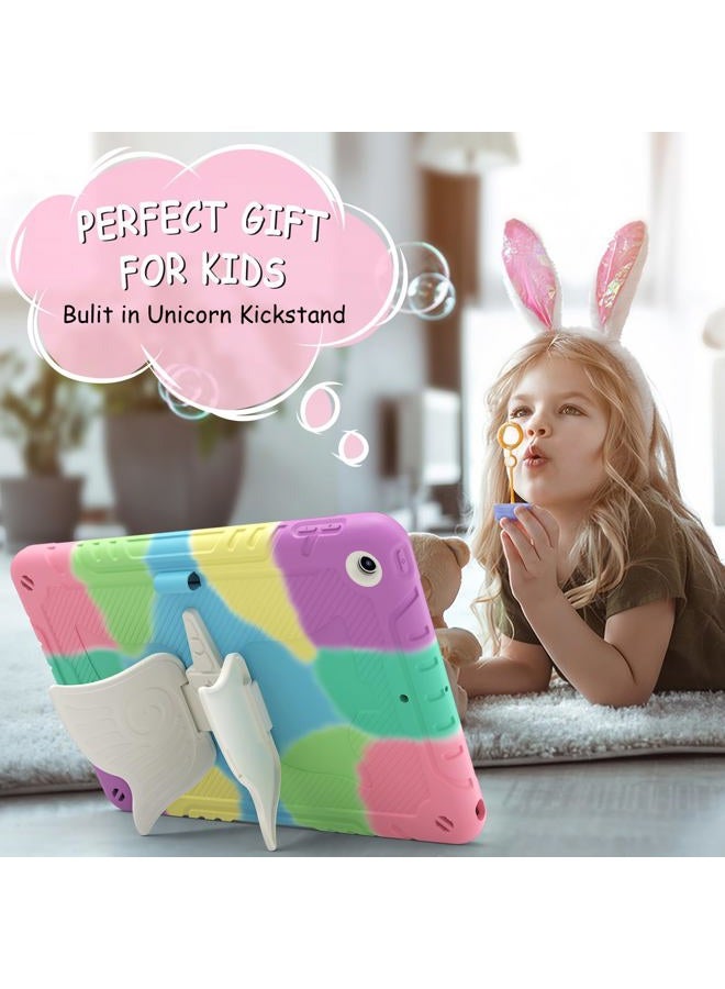 Ambison Case for iPad 9th/8th/7th Generation for Kids Giirls,with 9H Tempered Glass Screen Protector,Cute Rugged Protective Case for iPad 10.2 inch,with Carrying Strap,Kickstand,Pen Holder-Multipurple - Image 3