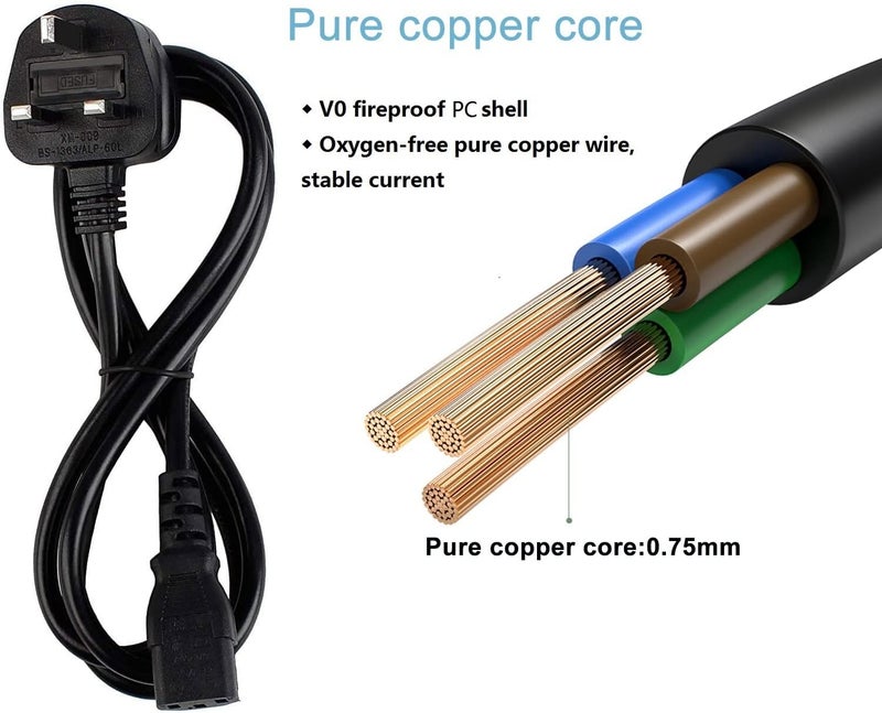 DTK شاحن كمبيوتر محمول 120W 19.5V 6.15A بديل لأجهزة HP المحمولة، سلك طاقة الكمبيوتر، محول تيار متردد، سلسلة Pavilion ENVY OMEN WASD، موصل: 4.5 × 3.0 مم - Image 5