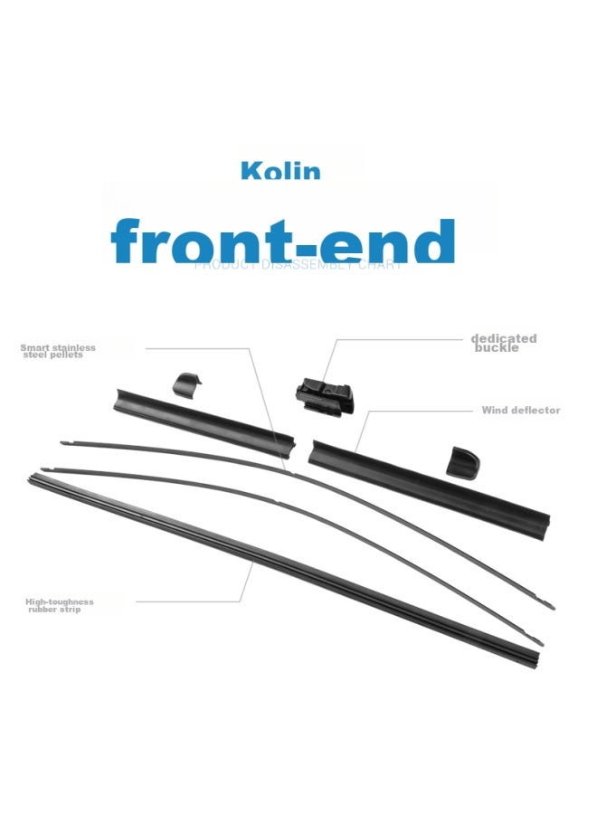 AOLIN Platinum Boneless Wiper Blade/Windshield Wiper For Mercedes-Benz Ml-Class Ml300/Ml350, 2012-Present, Mercedes-Benz Gle 2015-2017 Wiper Blade, Original Size Rubber Strip - Image 4