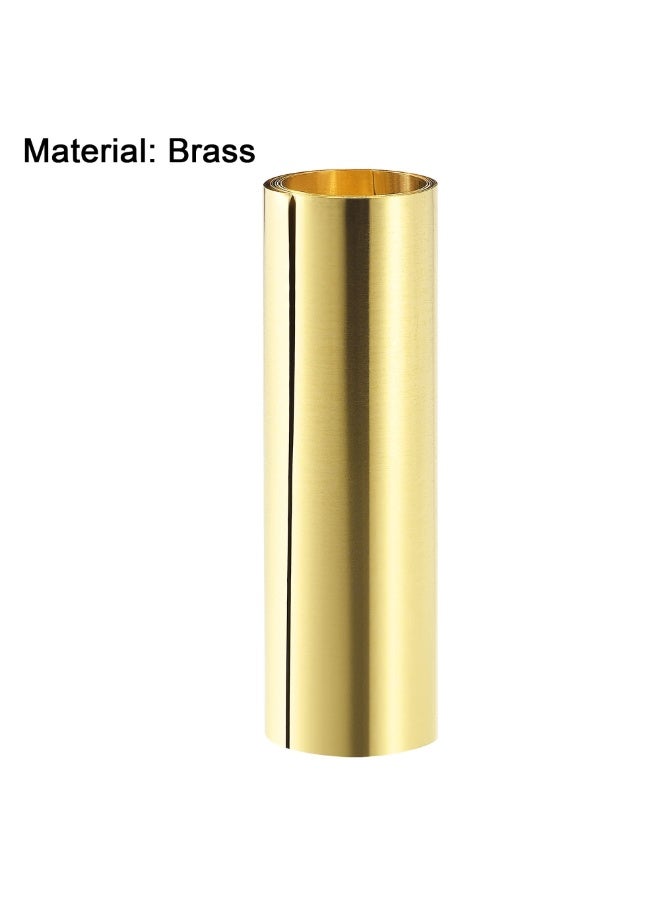 Brass Sheet Roll, Brass Foil Roll Brass Strip Gold for Crafts, Electrical Repairs, Grounding(0.3X100X1000)  - Image 3