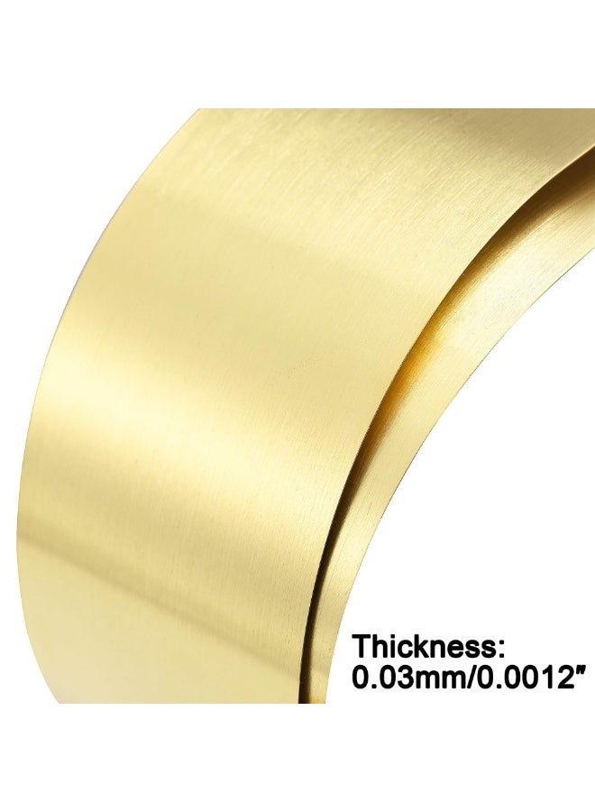 Brass Sheet Roll, Brass Foil Roll Brass Strip Gold for Crafts, Electrical Repairs, Grounding(0.3X100X1000)  - Image 2