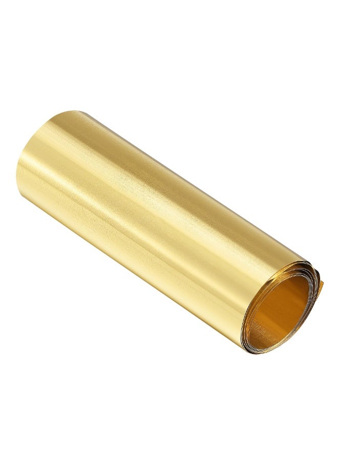 Brass Sheet Roll, Brass Foil Roll Brass Strip Gold for Crafts, Electrical Repairs, Grounding(0.3X100X1000)  - Image 1