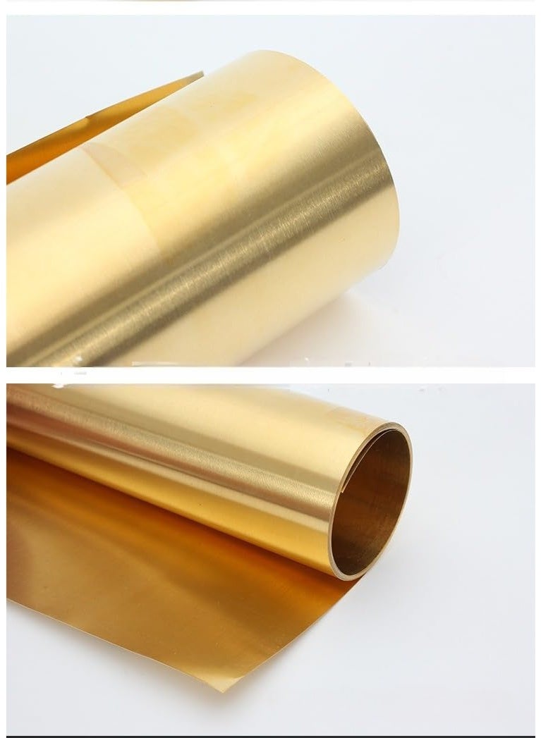 Brass Sheet Roll, Brass Foil Roll Brass Strip Gold for Crafts, Electrical Repairs, Grounding(0.3X100X1000)  - Image 5
