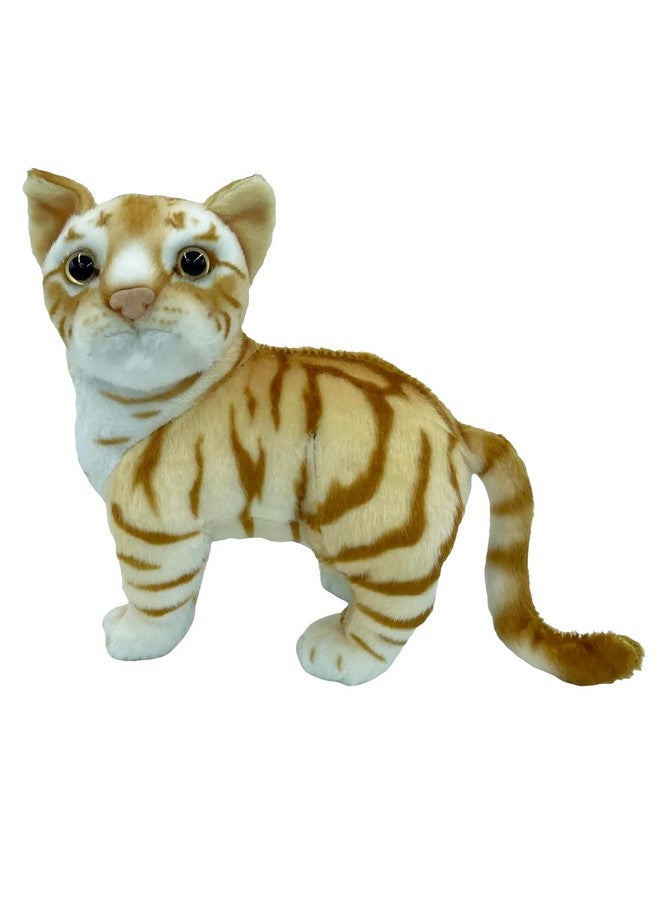تيكلز لعبة قطة تيكلز واقفة محشوة ناعمة على شكل حيوان للأطفال الأولاد والبنات، هدايا عيد الميلاد (الحجم: 20 سم، اللون: أصفر) - Image 2