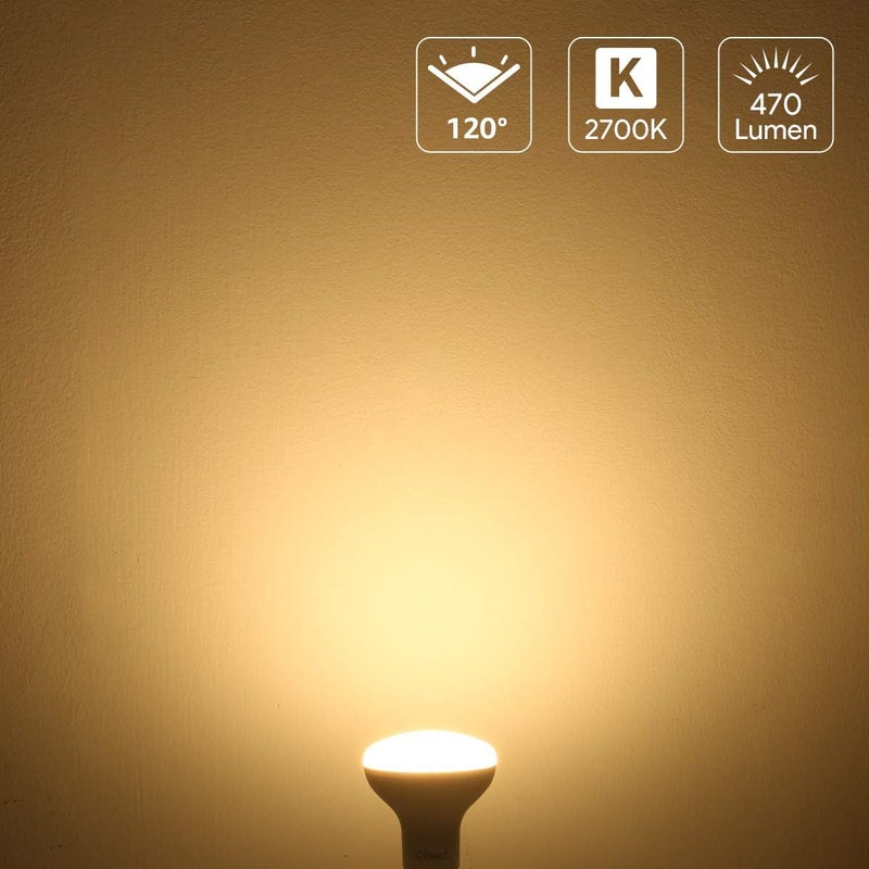 لايتنغ إيفر لمبة LED من Lepro طراز E14، 4.9 واط، 470 لومن، 220-240 فولت، مكافئة لمبة متوهجة 40 واط، 2700 كلفن أبيض دافئ لمبة LED موجهة E14، ضوء عاكس، R50 زاوية شعاع 120 درجة، لمبة موفرة للطاقة، عبوة من 5 - Image 2