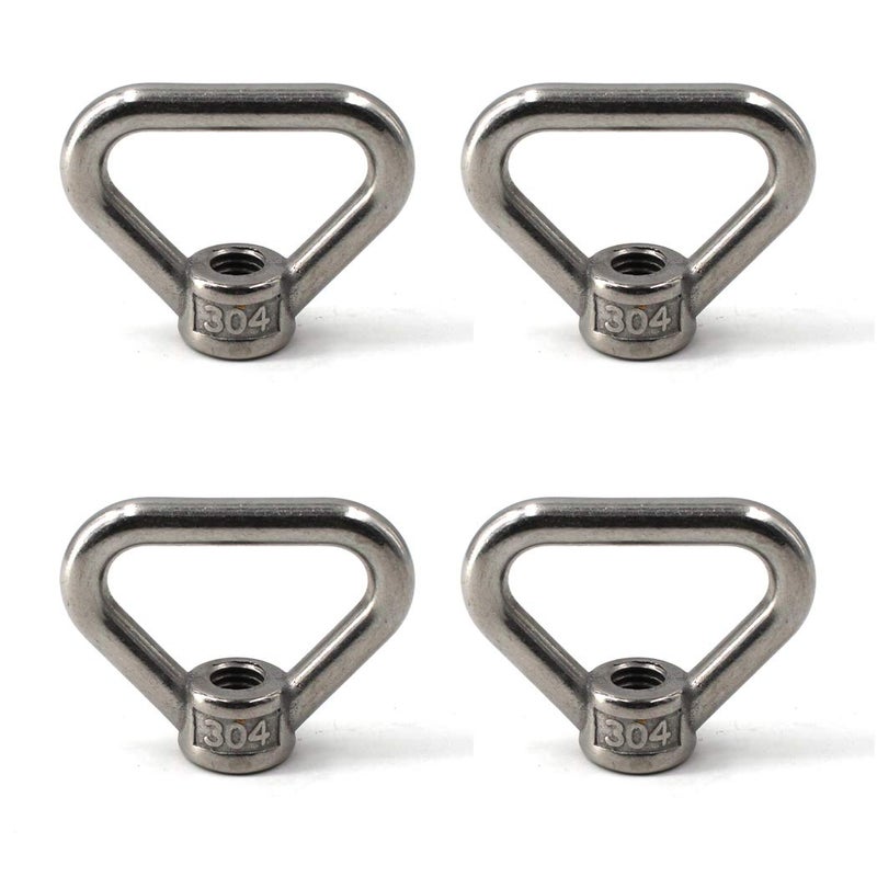SeeRaphee 304 Stainless Steel Eye Nut M12 Triangle Ring Shape Lifting Eye Nut Set Threaded Nut Fastener 4PCS - Image 1