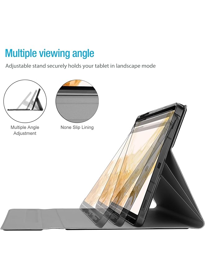 Procases Galaxy Tab S8 Plus S7 Fe S7 Plus Keyboard Case 12.4 Inch Slim Lightweight Cover With Magnetically Detachable Wireless Keyboard For Samsung X800 X806 T970 T975 T976 T978 T730 T736 -Black - Image 4