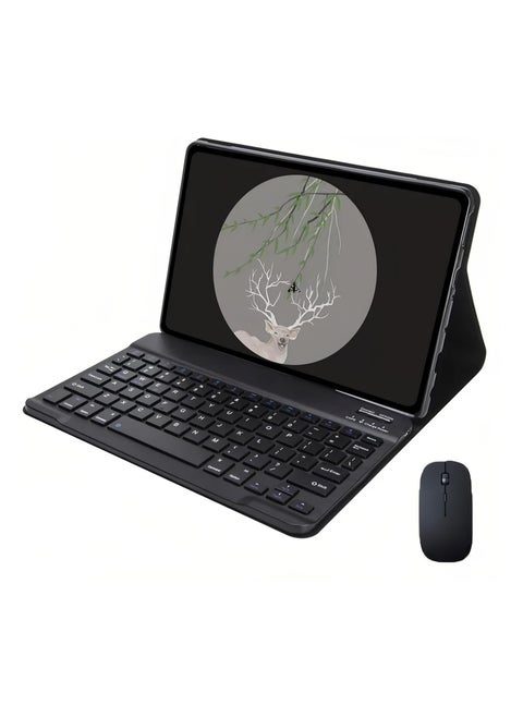 Arabic and English keyboard case for Lenovo Idea Tab Pro 12.7-inch 2025 with an ultra-thin protective case for a detachable wireless Bluetooth keyboard and mouse