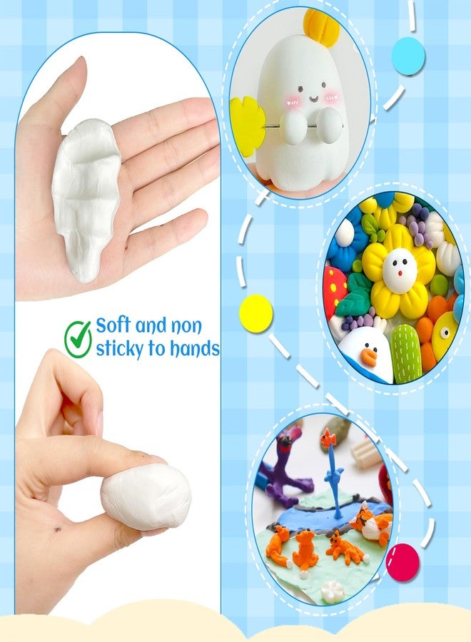 Blvochnnt 50 Pack White Air Dry Foam Clay,Moldable Soft Lightweight Clays with 3 Pcs Sculpting Knives for Kids,Art Craft Supplies,School Rewards 1.3lb - Image 3
