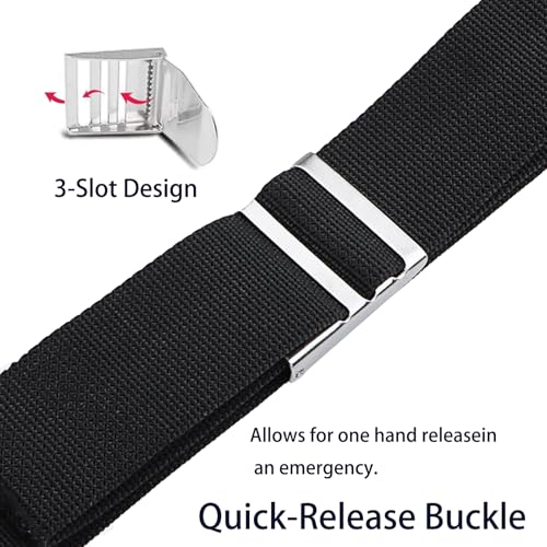 MOOCY Diving 55" Long 2" Webbing Belt with Stainless Steel Buckle - Image 2