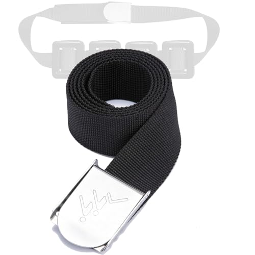 MOOCY Diving 55" Long 2" Webbing Belt with Stainless Steel Buckle - Image 1