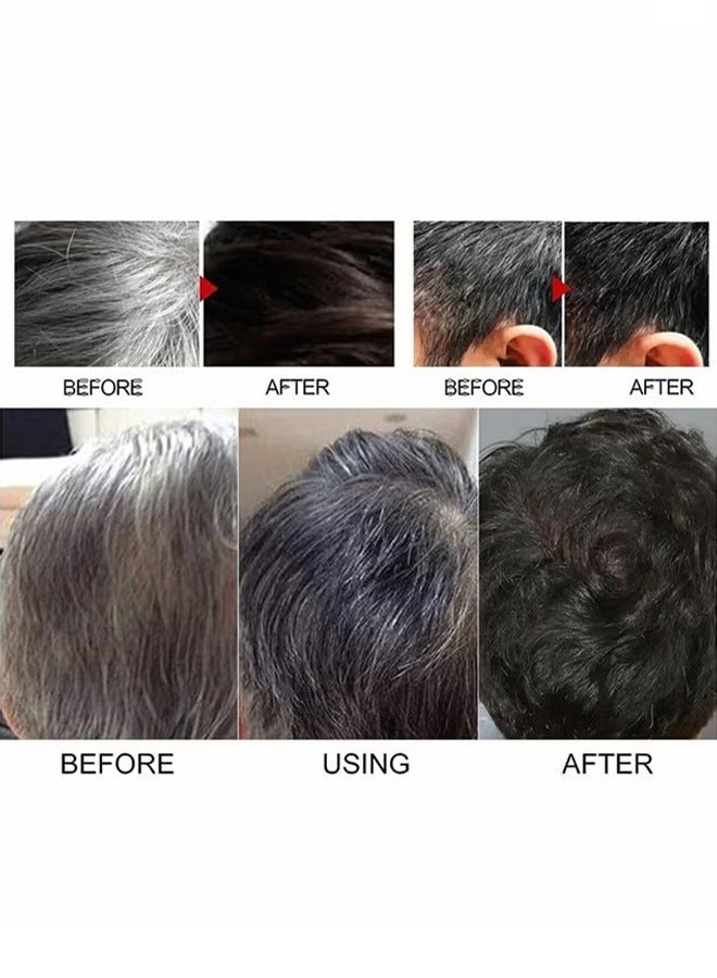 HOMTOPY Black Soap Grey Coverage Bar Shampoo 50g, hair darkening soap bar with botanical herbal extracts for hair growth and dye free solution to gray hair - Image 2