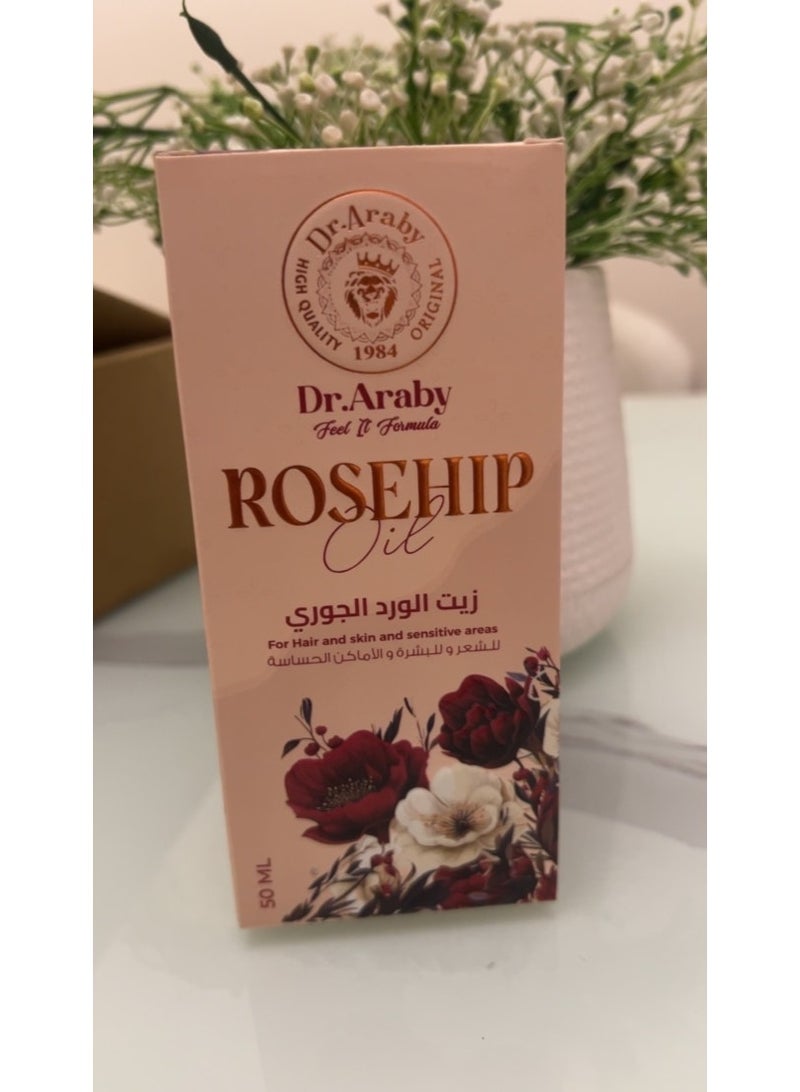 دكتور عربي زيت الورد الجوري العربي 100% طبيعي من Dr.Araby  ١٠٠ مل– تفتيح وترطيب وعلاج آثار الحبوب وتساقط الشعر | Feel It Formula | مضاد أكسدة لبشرة ناعمة وشعر صحي - Image 3