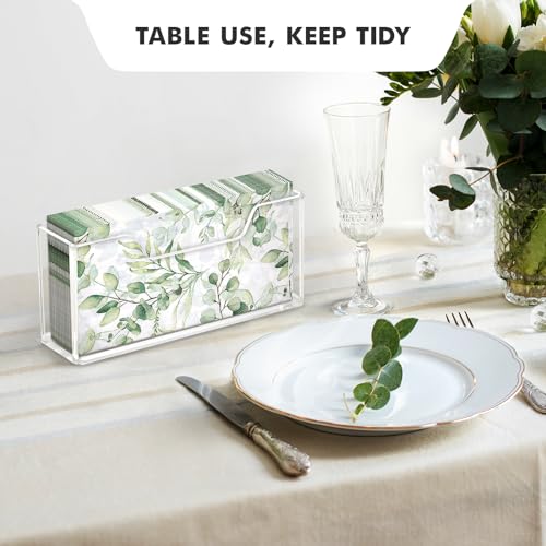 Kordory Acrylic Guest Towel Holder for Bathroom, Clear Waterproof Splashing Vertical Napkin Holder for Kitchen, Disposable Hand Towel Holder, Modern Dining Table Napkin Tray for Home, Hotel, Office - Image 5