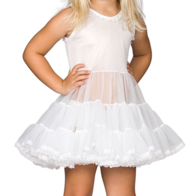 IC Collections I.C. Collections Baby Girls White Bouffant Slip Petticoat, 06m - Image 4