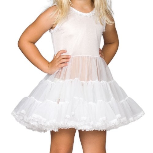 IC Collections I.C. Collections Baby Girls White Bouffant Slip Petticoat, 06m - Image 1