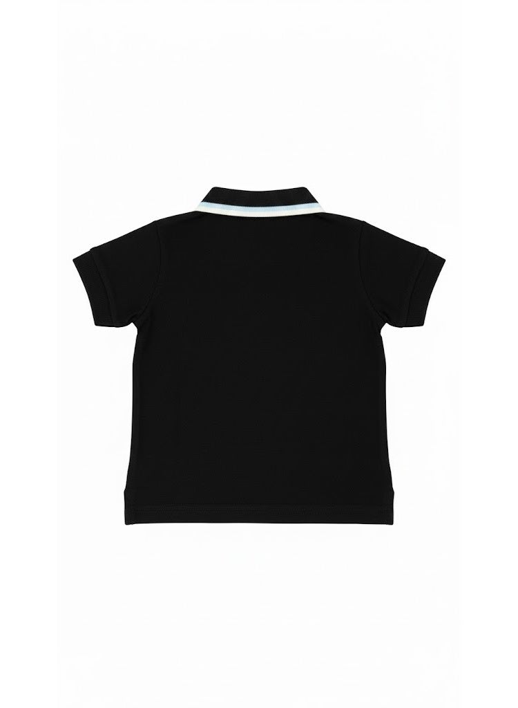 Here are a few options for a title for the baby/toddler black polo shirt with the "LITTLE GENIUS" text, ranging from concise to more descriptive: Short & Catchy  * Little Genius Black Polo Shirt  * Infant Boys' Genius Black Polo  * Black "Little Genius" Collared T-Shirt Descriptive & SEO-Friendly  * Infant/Toddler Boys Black Polo T-Shirt with "Little Genius" Applique  * Soft Cotton Baby Polo Shirt - Black with Light Blue "Little Genius" Print  * Kids' Short Sleeve Black Polo Top with Contrast Collar - Little Genius Highlighting the Style  * Black Polo Tee with Cool "LITTLE GENIUS" 3D Text  * Stylish Baby Black Polo with Contrast Tipped Collar and Genius Slogan Which age group is this shirt for (e.g., 0-3M, 2T, etc.)? I can make the title even more specific if you provide the size. - Image 2